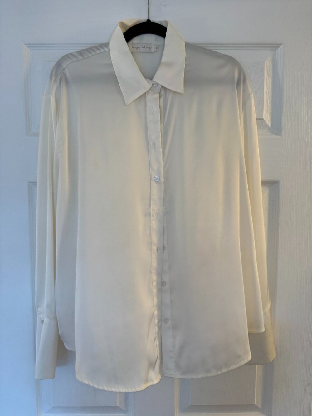 Beige Botany Ivory Open-Back Button-Down — Size M